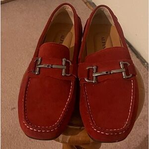Alfani red slip on loafers